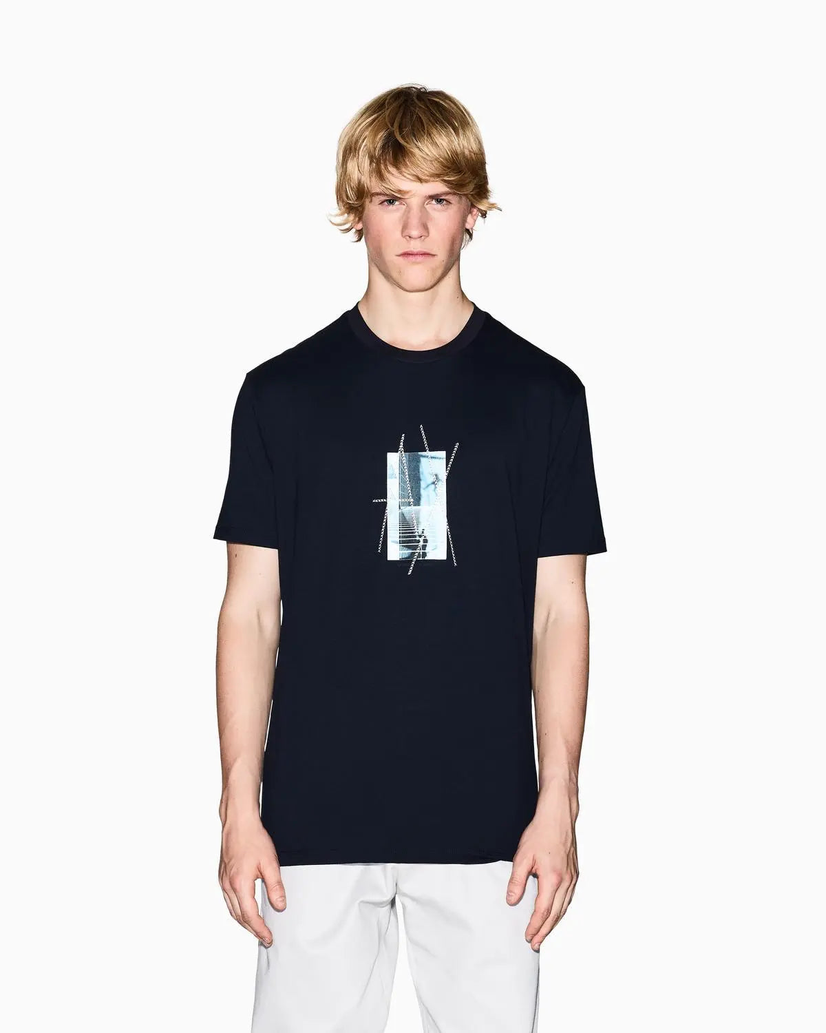 XM001440 AF10358 T-SHIRT BLU NAVY ARMANI