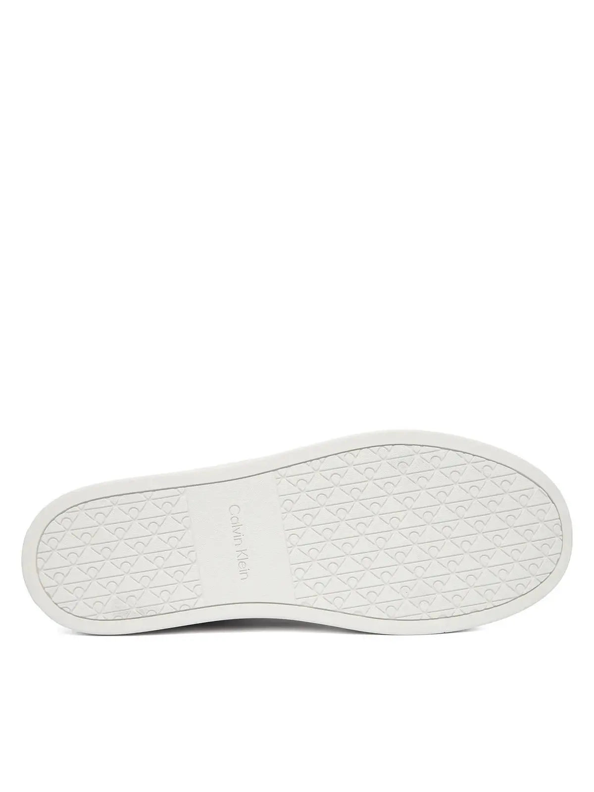 YM0YM01435 CLASSIC CUPSOLE LACEUP LTH BIANCO/NERO CALVIN KLEIN