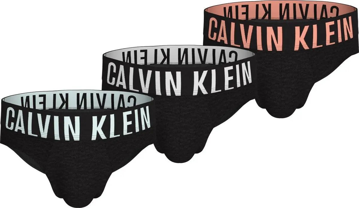000NB3607A HIP BRIEF 3PK NERO CALVIN KLEIN