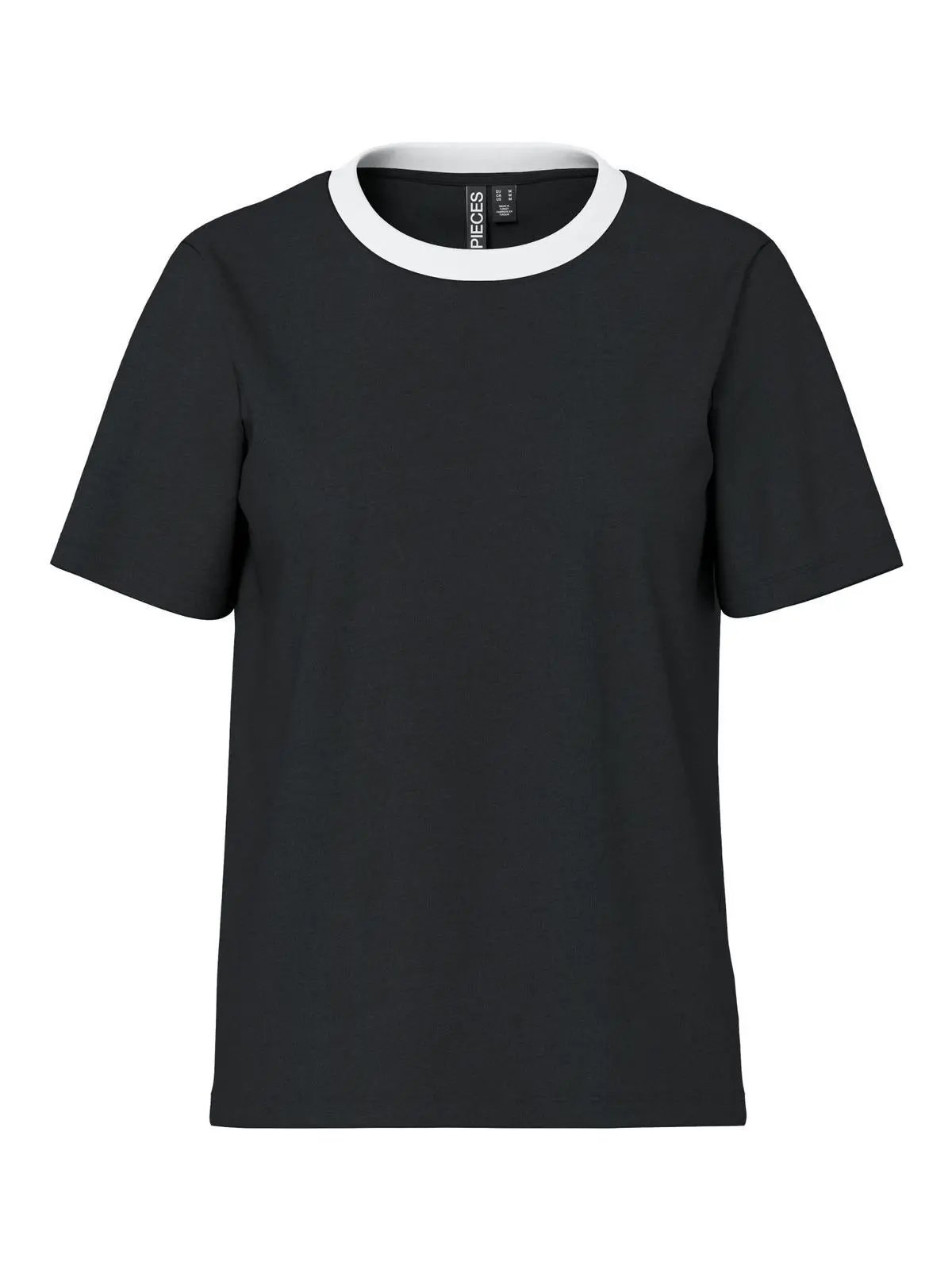 17140802 PCRIA SS SOLID TEE NOOS NERO PIECES