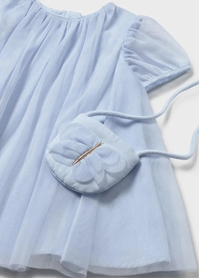 1917 VESTITO TULLE CON BORSA CIELO MAYORAL