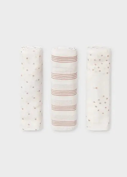 19323 SET 3 GARZE PICCOLE ECRU MAYORAL