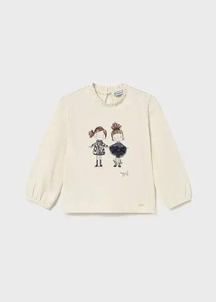 2075 MAGLIETTA M/L CREMA/BLU MAYORAL