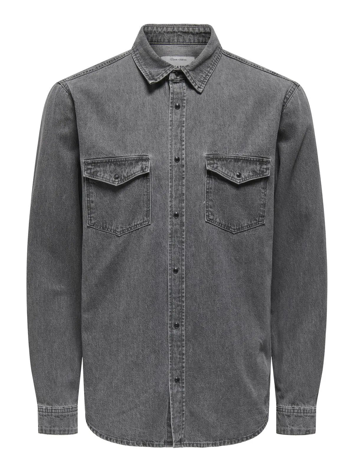 22023247 ONSBANE 3247 DNM SHIRT GRIGIO ONLY&SONS