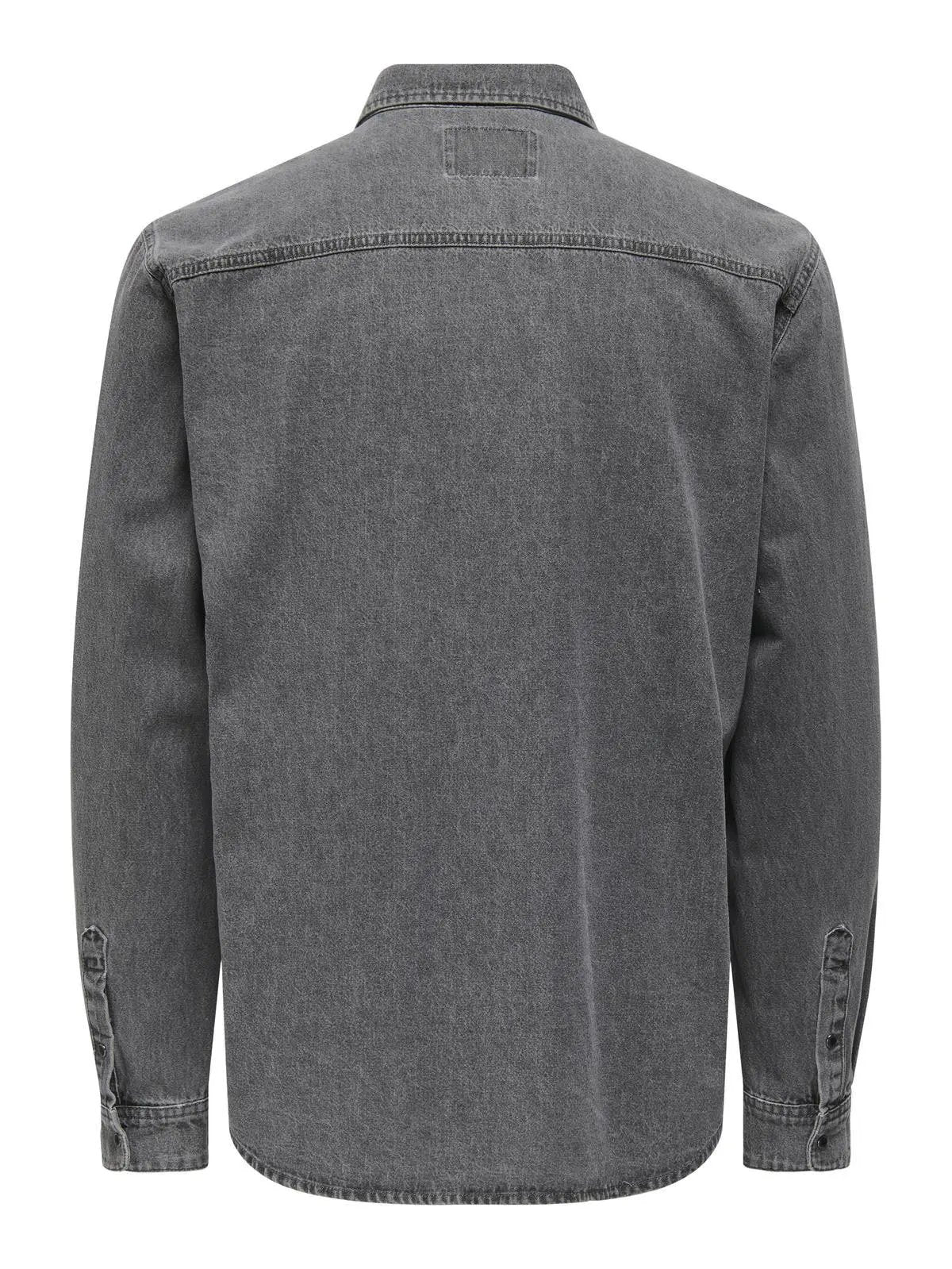 22023247 ONSBANE 3247 DNM SHIRT GRIGIO ONLY&SONS