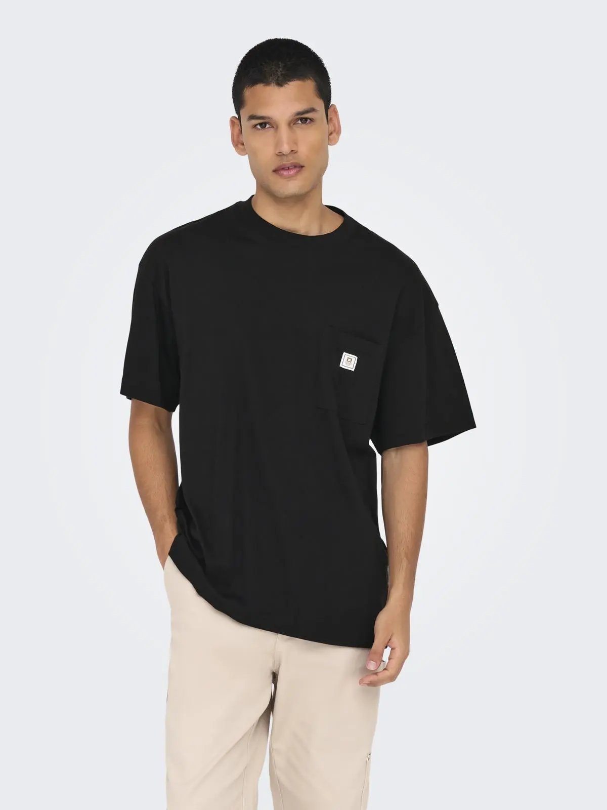 22034766 ONSKING LIFE LOOSE SS TEE NERO ONLY&SONS