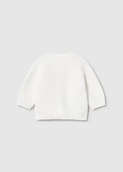 2337 CARDIGAN GIROCOLLO TRICOT ECRU MAYORAL