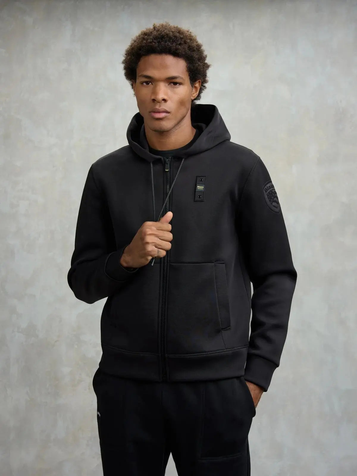 25WBLUF02093 004745 COLBY FELPA APERTA CAPPUCCIO NERO BLAUER