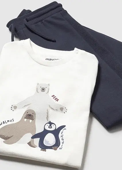 2840 TUTA COMBINATO MAGLIETTA BLU SCURO MAYORAL