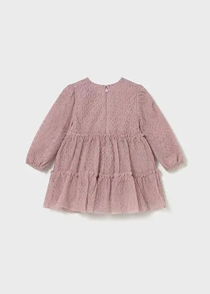 2907 VESTITO TULLE FIOCCO ROSA QUARZO MAYORAL