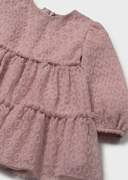 2907 VESTITO TULLE FIOCCO ROSA QUARZO MAYORAL