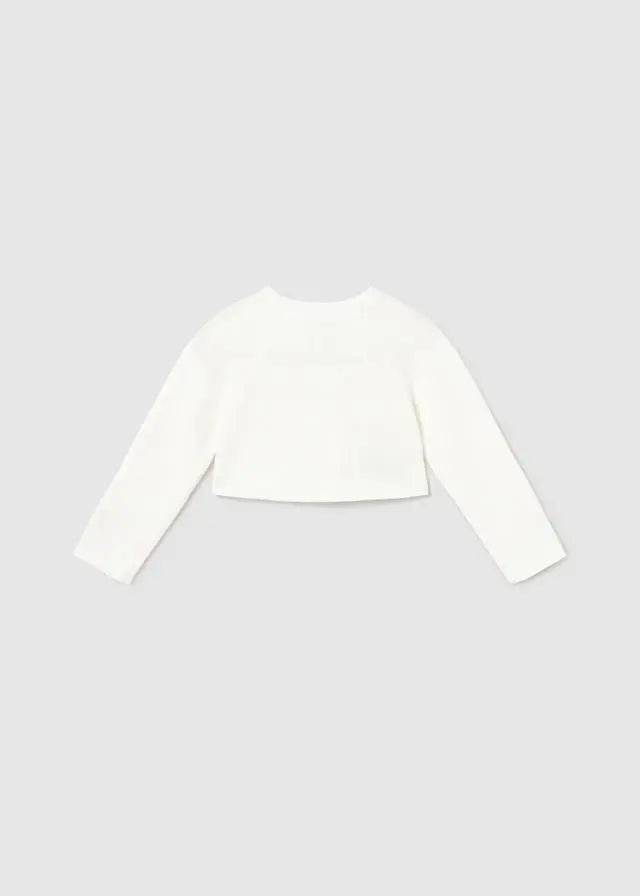 302 CARDIGAN TRICOT BASICO GIROCOLLO ECRU MAYORAL
