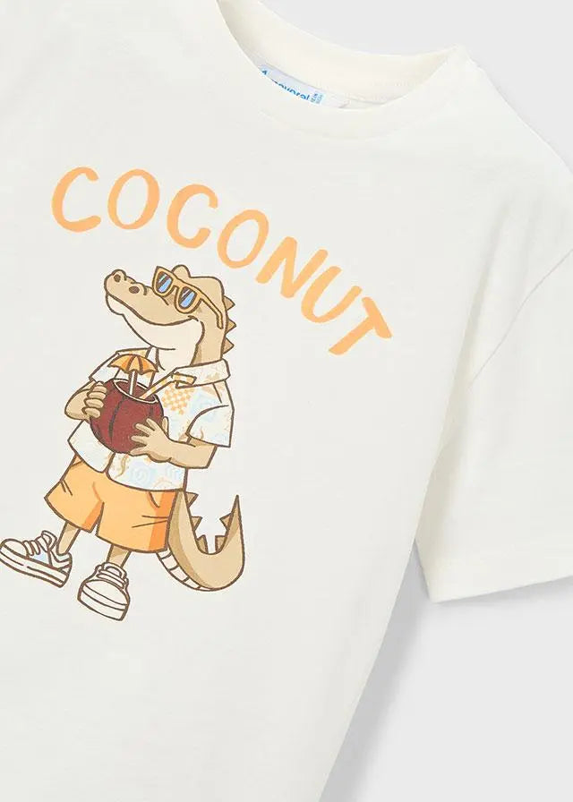 3062 MAGLIETTA M/C CROCODILE PANNA MAYORAL