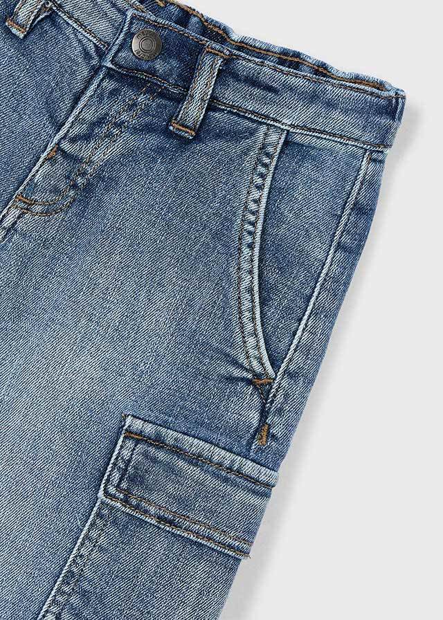 3206 SUPER BERMUDA DENIM CARGO DENIM CHIARO MAYORAL