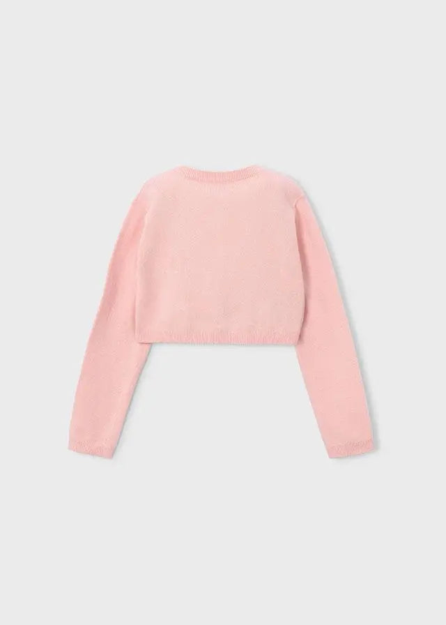 321 CARDIGAN TRICOT BASICO GIROCOLLO ROSA MAYORAL