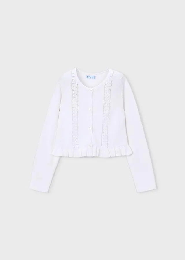 3383 COPRISPALLA MAGLIA STRUTTURATO BIANCO MAYORAL