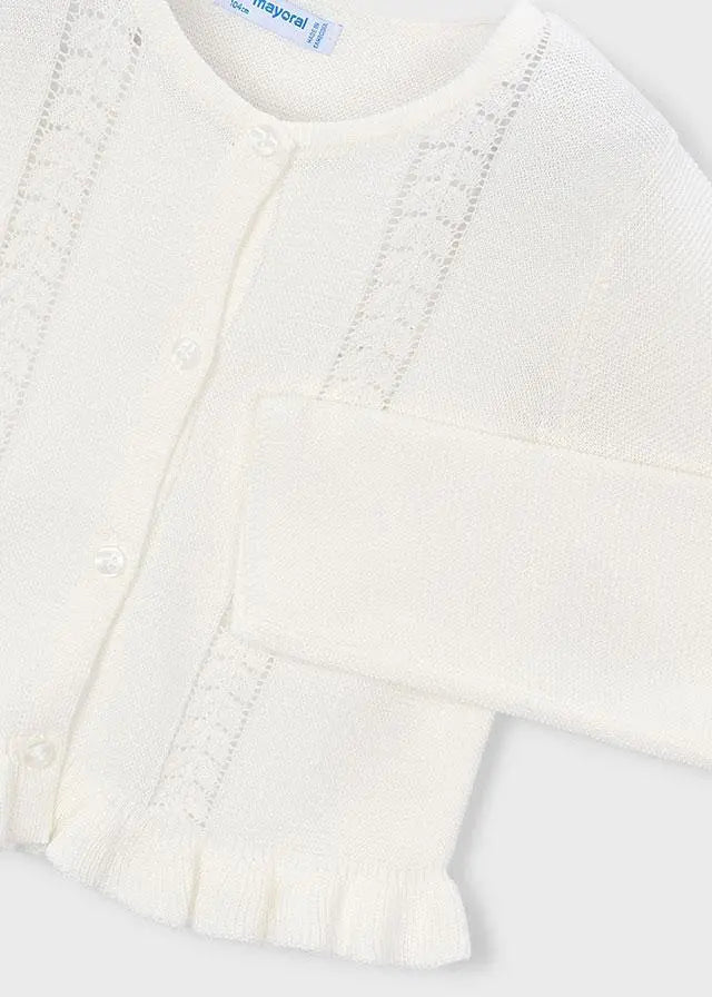 3383 COPRISPALLA MAGLIA STRUTTURATO ECRU MAYORAL