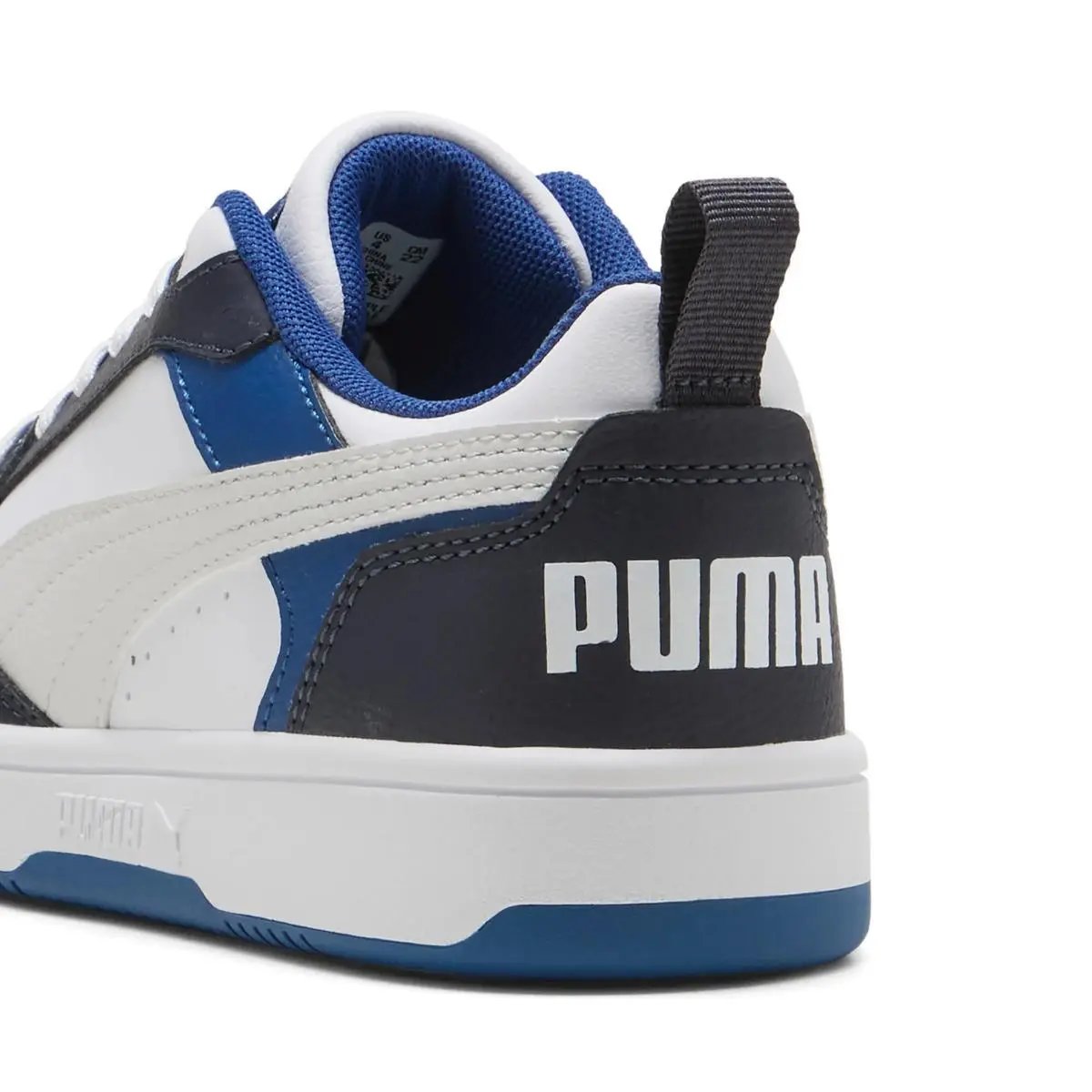 393833 REBOUND V6 LO JR BIANCO BLU PUMA