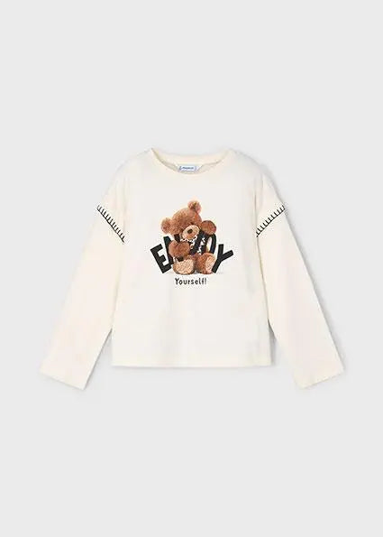 4012 MAGLIETTA M/L ORSO CREMA MAYORAL