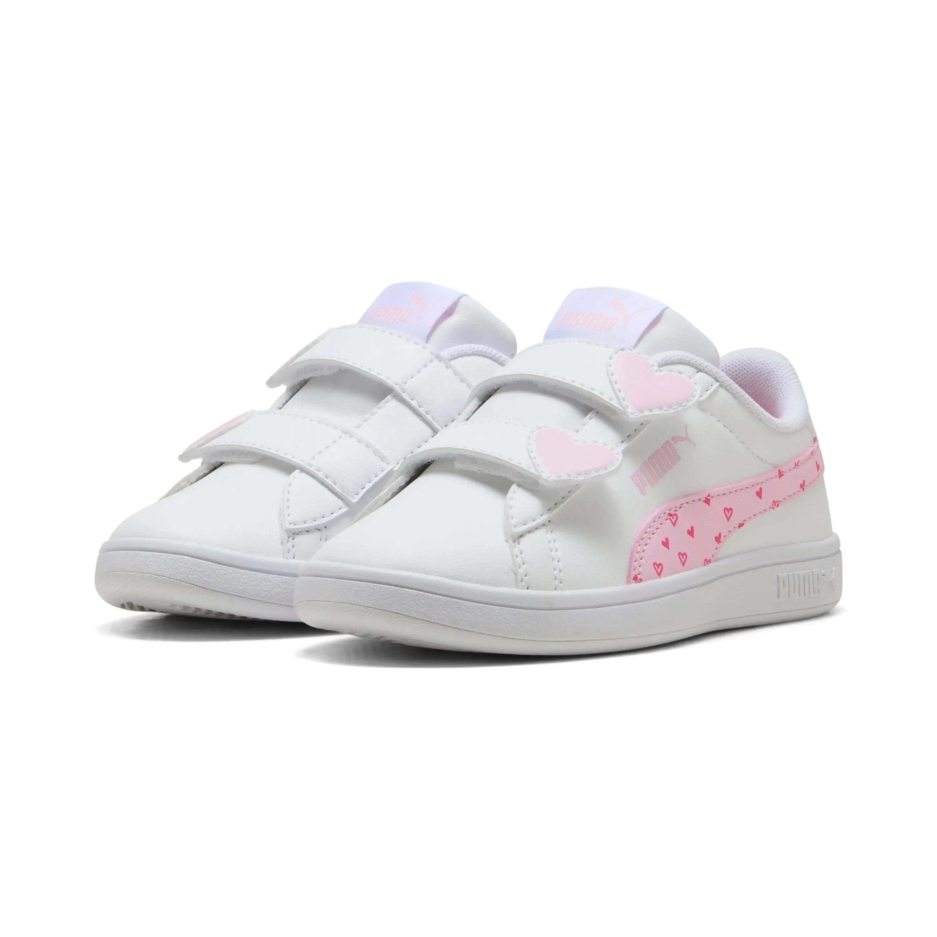 405638 SMASH 3.0 HEARTY V PS BIANCO/ROSA PUMA