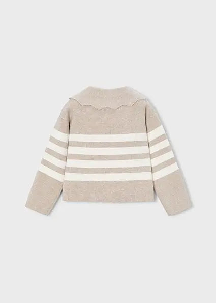 4301 MAGLIONE RIGHE BEIGE/PANNA MAYORAL