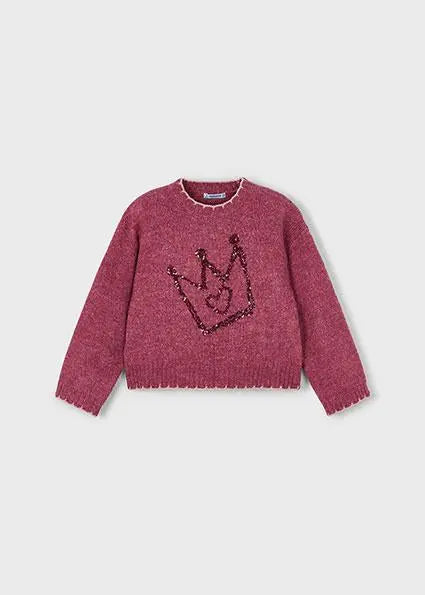 4305 MAGLIONE RICAMO CILIEGIA MAYORAL