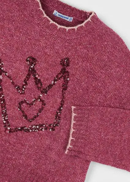 4305 MAGLIONE RICAMO CILIEGIA MAYORAL