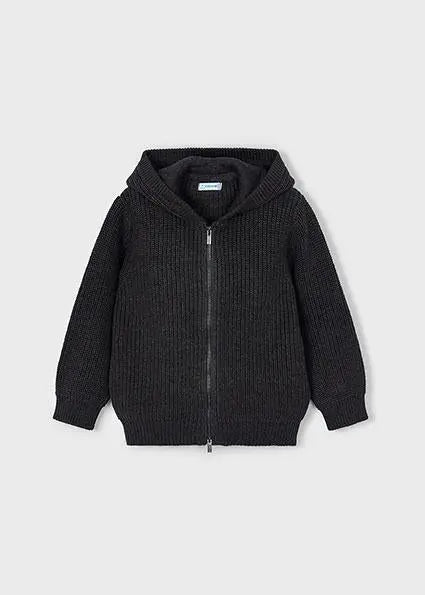 4386 FELPA TRICOT CON CAPPUCCIO GRIGIO SCURO MAYORAL
