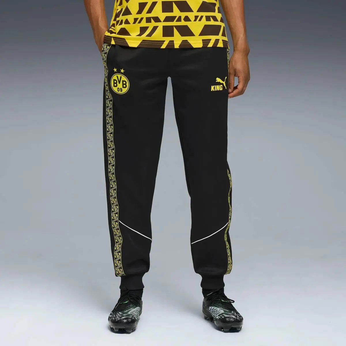 527082 BVB KING ANTHEM PANT NERO PUMA