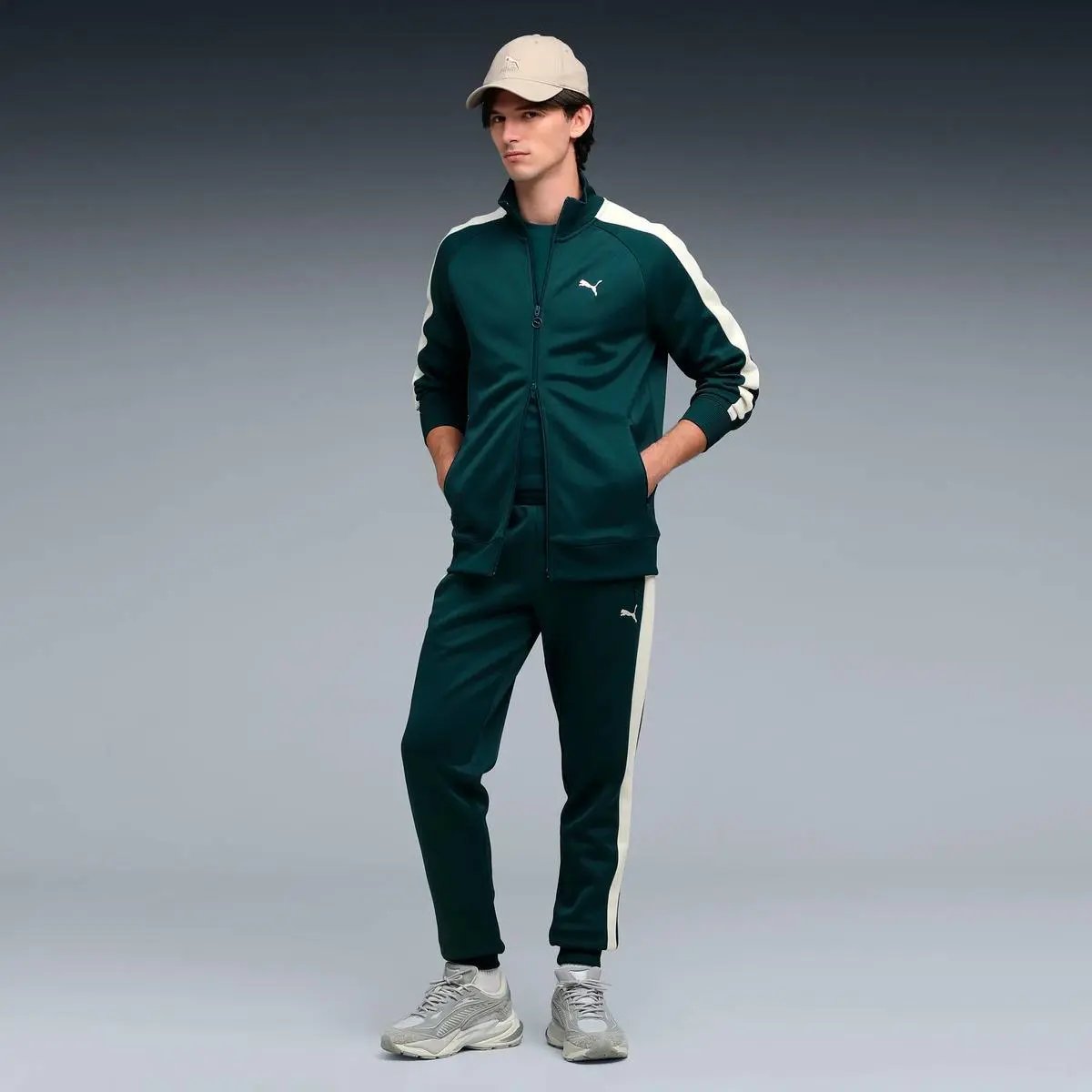 629587 T7 ALWAYS ON TRACK JACKET VERDE PUMA