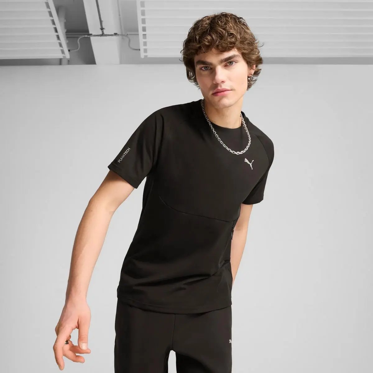 629673 TECH POCKET TEE NERO PUMA