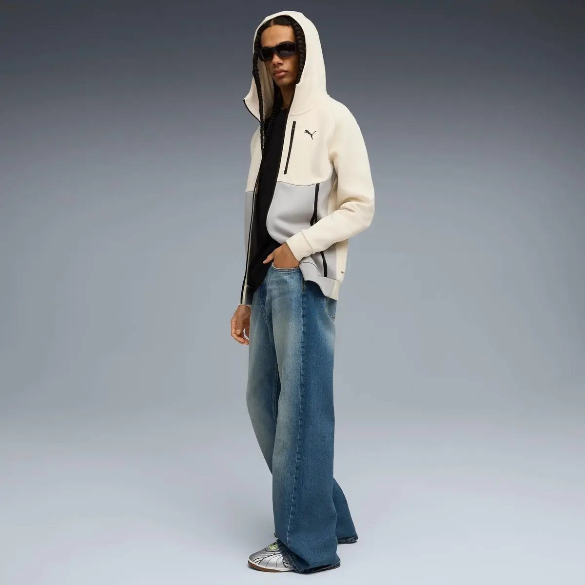 629674 TECH FULL-ZIP HO ALPINE BEIGE PUMA