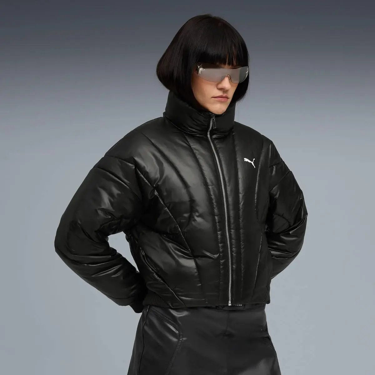 632173 DARE TO PUFFER JACKET NERO PUMA