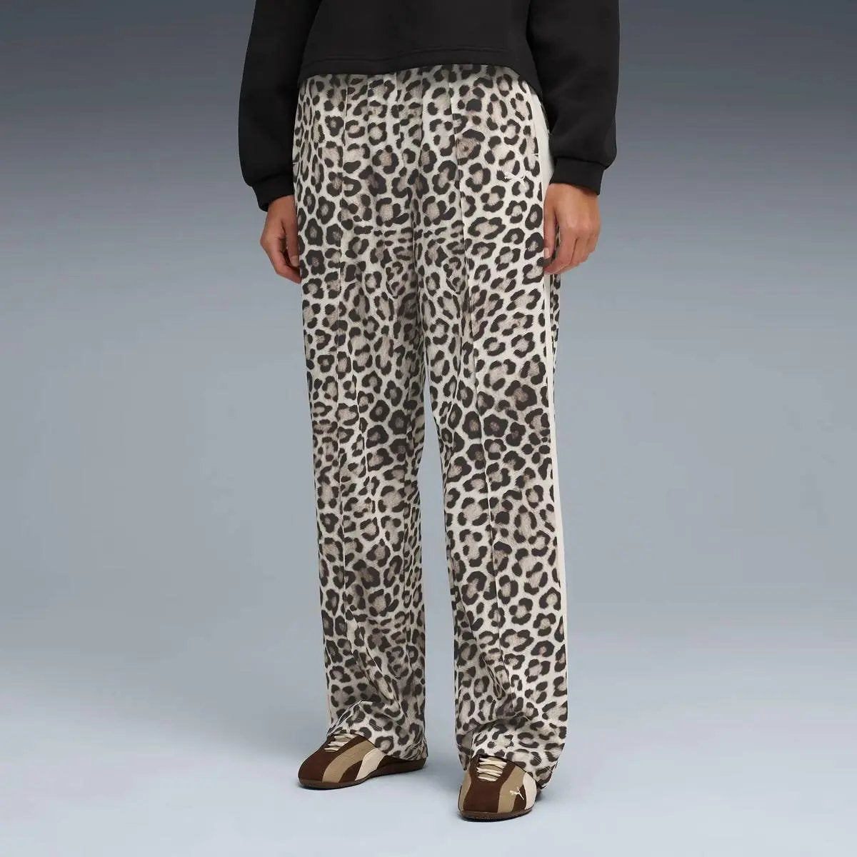 632343 T7 AOP STRAIGHT PANTS BEGE LEOPARD PUMA
