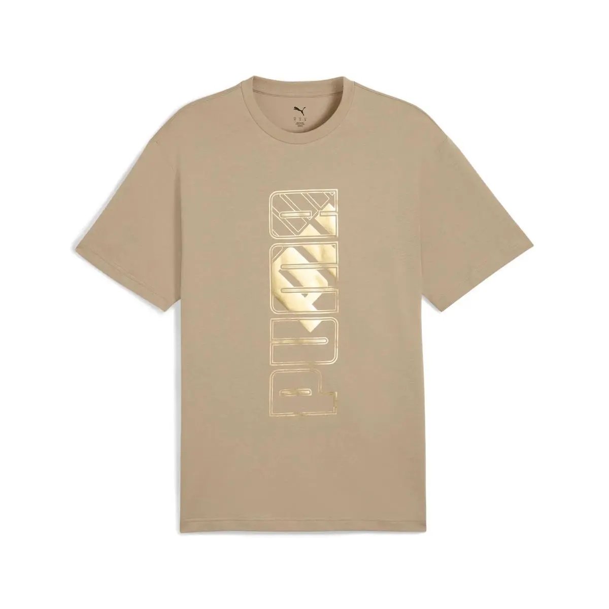 634453 MAXIMAL METALLIC RELAXED TEE BEIGE PUMA