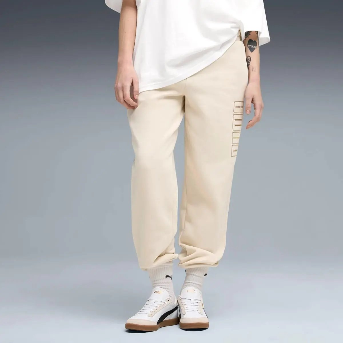 634463 MAXIMAL METALLIC SWEATPANTS BEIGE PUMA