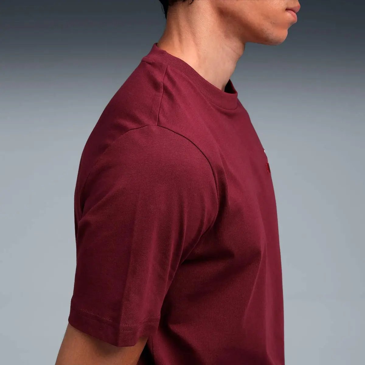 684717 ESS 2 COLOR SMALL LOGO TEE BORDEAUX PUMA