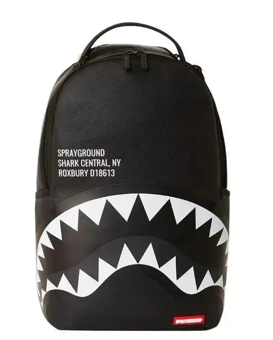 910B5643NSZ SHARK CENTRAL 2.0 BLACK ON GREY SP DLXSV BACKPACK NERO SPRAYGROUND