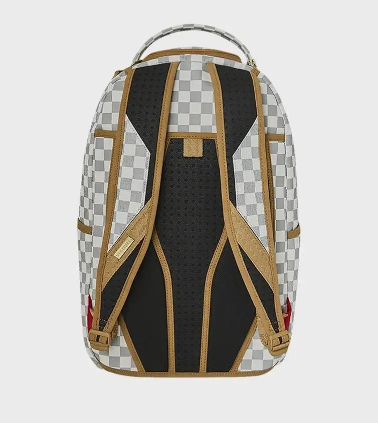 910B8848NSZ EMBOSSED CHECK BACKPACK GRIGIO CHIARO SPRAYGROUND
