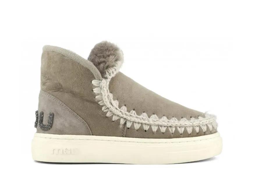 FW411001A ESKIMO SNEAKERS GLITTER LOGO ELEPHANT GREY MOU