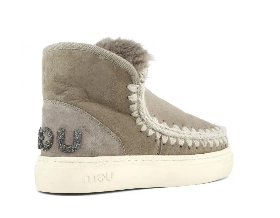 FW411001A ESKIMO SNEAKERS GLITTER LOGO ELEPHANT GREY MOU