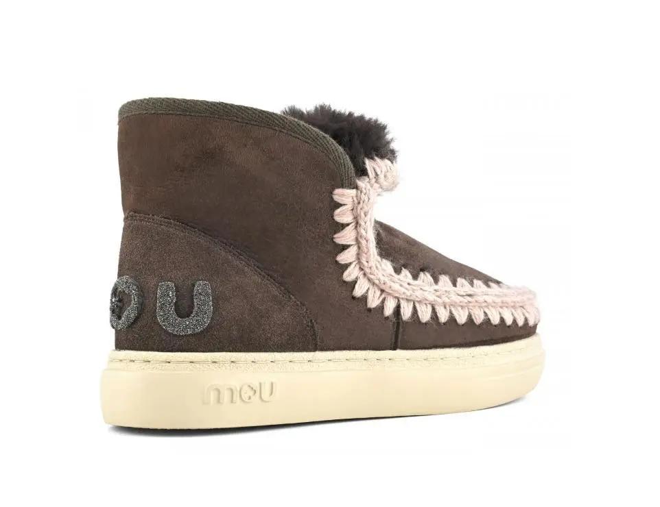 FW411001A ESKIMO SNEAKERS GLITTER LOGO MOCHA MOU