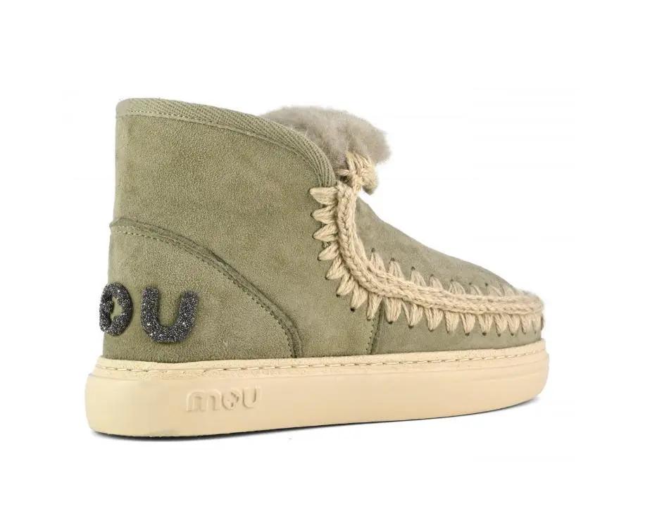 FW411001A ESKIMO SNEAKERS GLITTER LOGO VERDE MOU