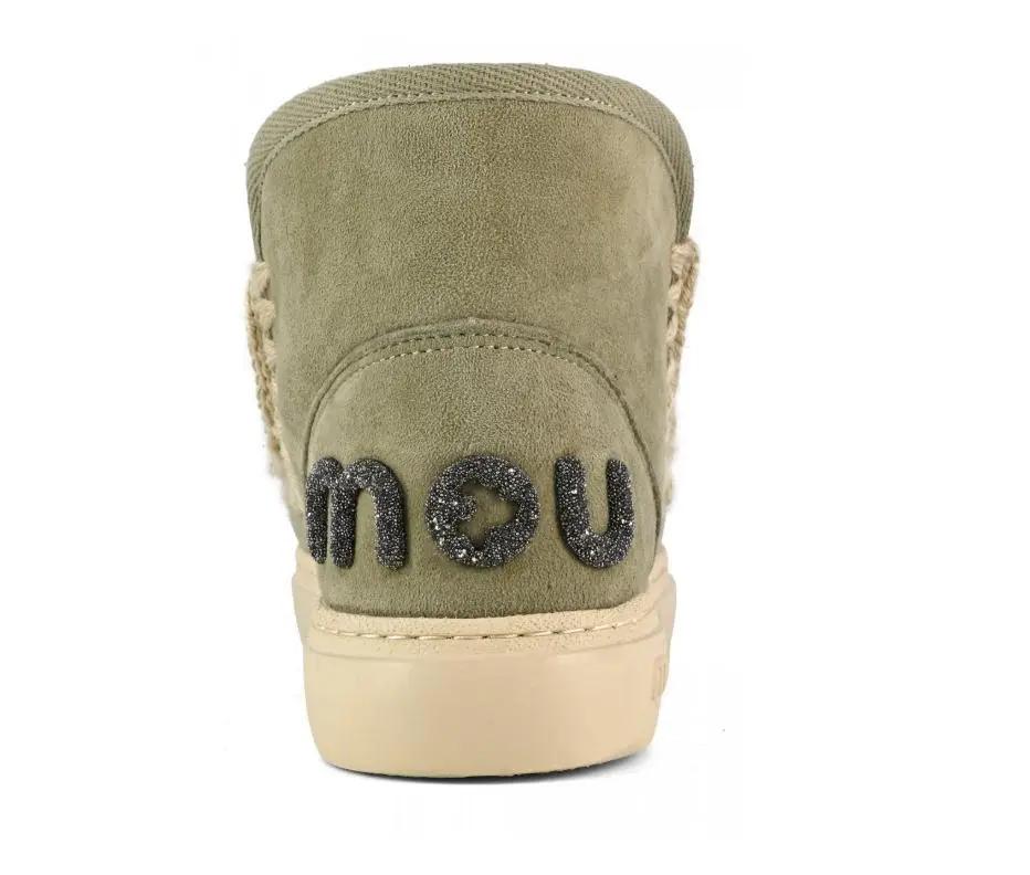FW411001A ESKIMO SNEAKERS GLITTER LOGO VERDE MOU