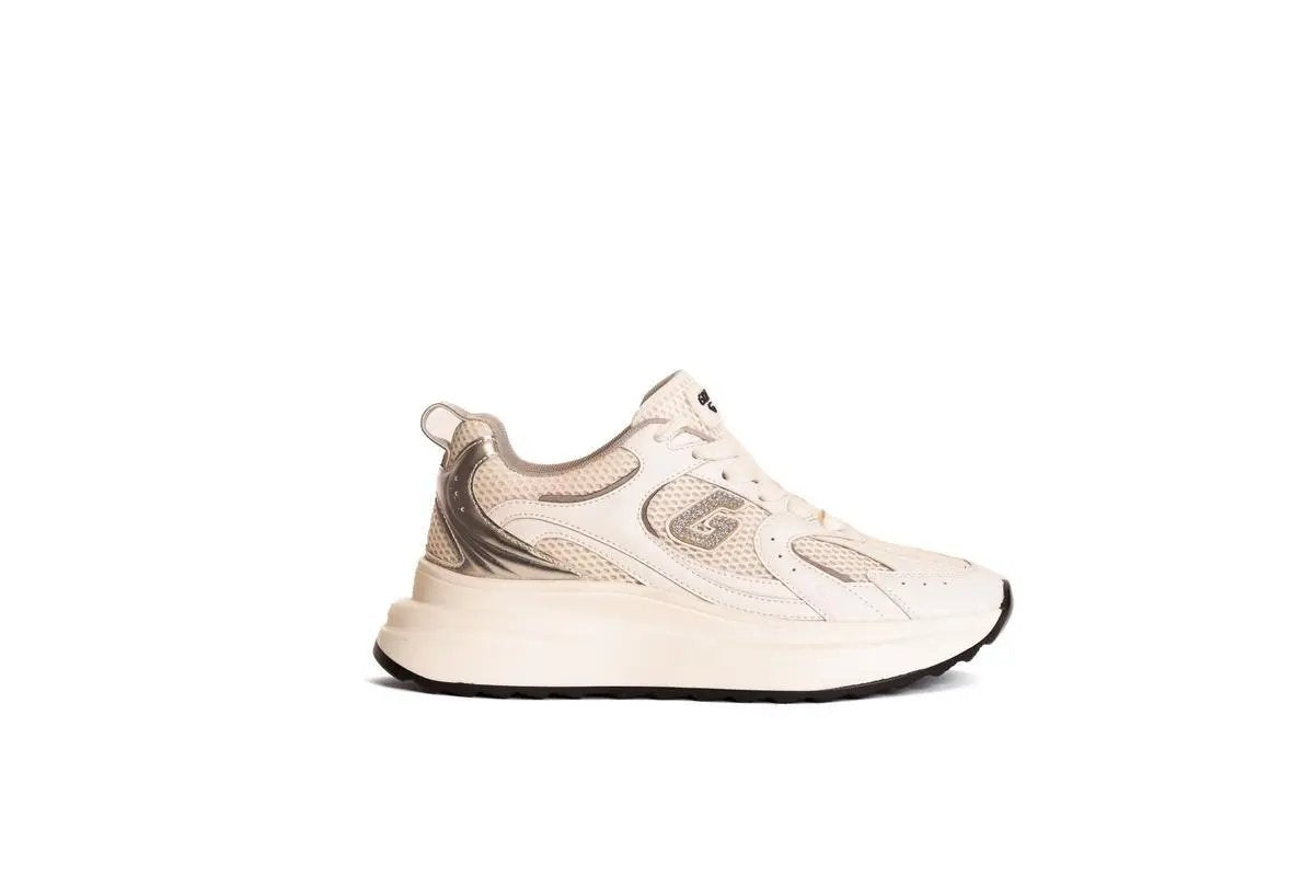 GB950 SNEAKERS SPORTY-CHIC BIANCO GOLD&GOLD