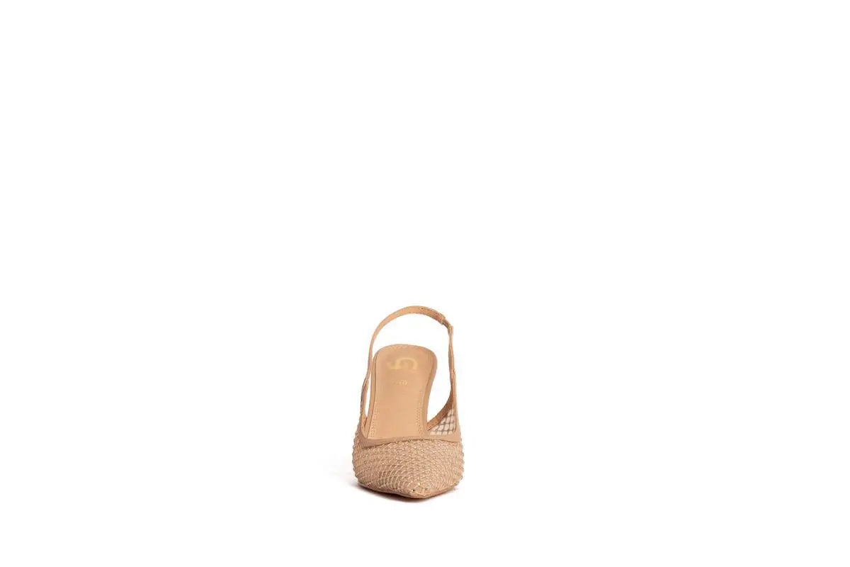 GD200 SLINGBACK CON STRASS ORO GOLD&GOLD