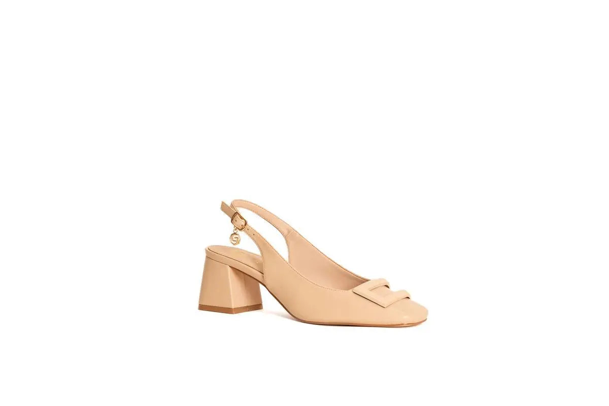 GD208 SLINGBACK CON ACCESSORIO IN TINTA NUDE GOLD&GOLD