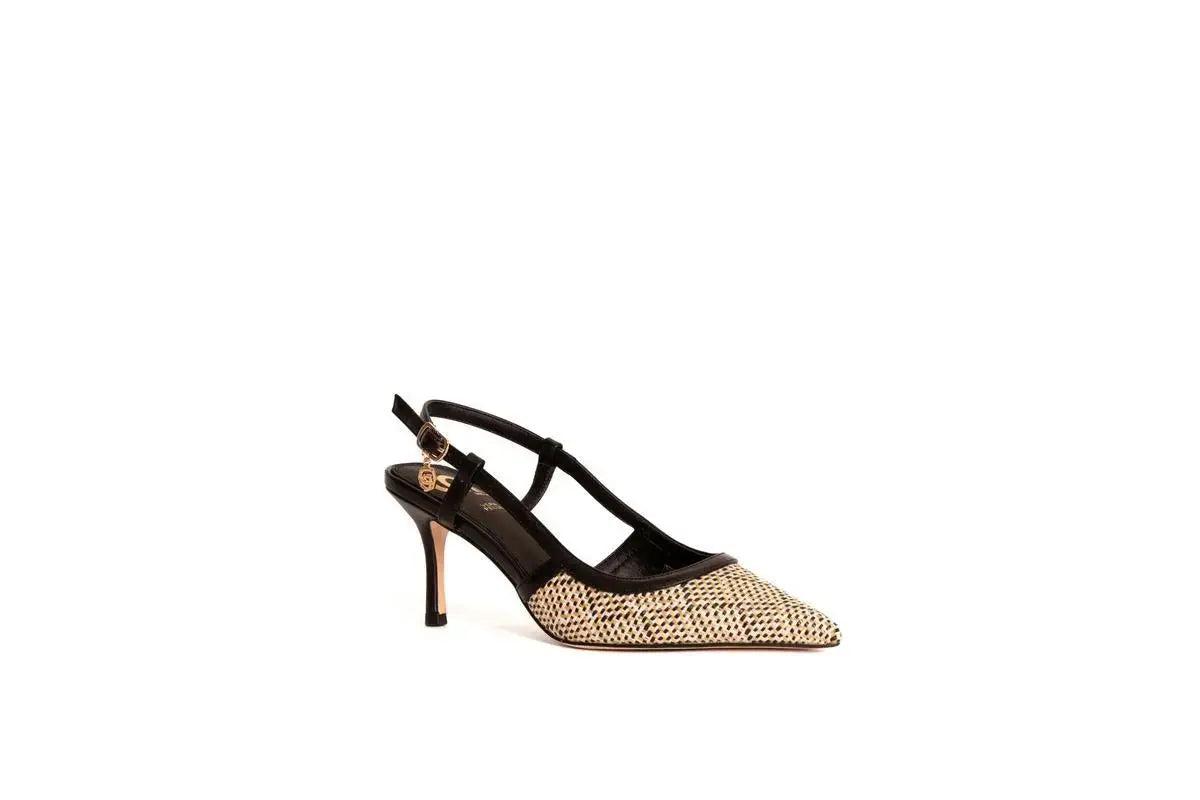 GD217 SLINGBACK NERO GOLD&GOLD
