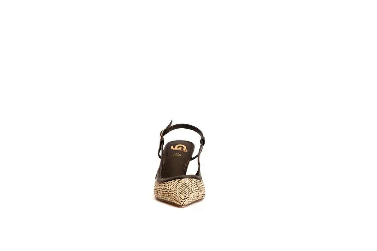 GD217 SLINGBACK NERO GOLD&GOLD