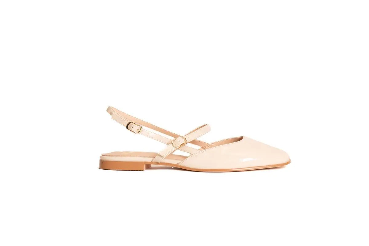 GD223 BALLERINA SLINGBACK BIANCO GOLD&GOLD